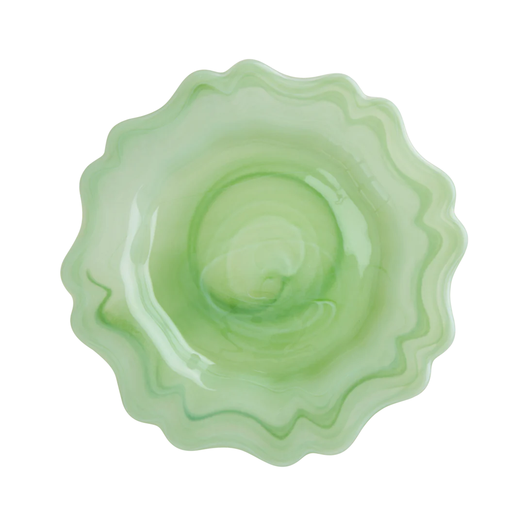 Green Glass Side Plate / 21 cm