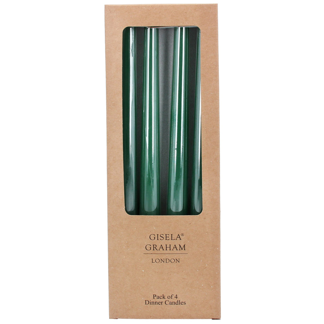 Taper Dinner Candles / Dark Green