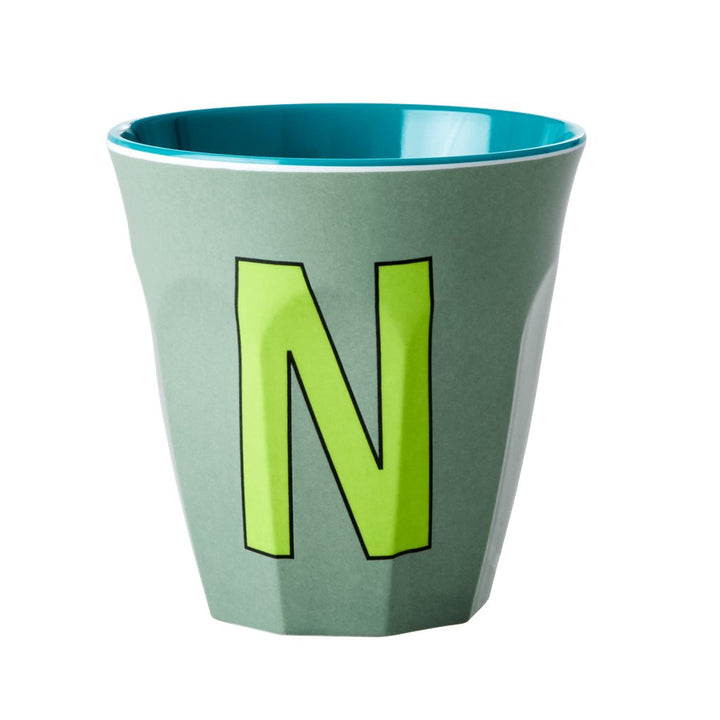 Melamine Cup / Letter N Khaki