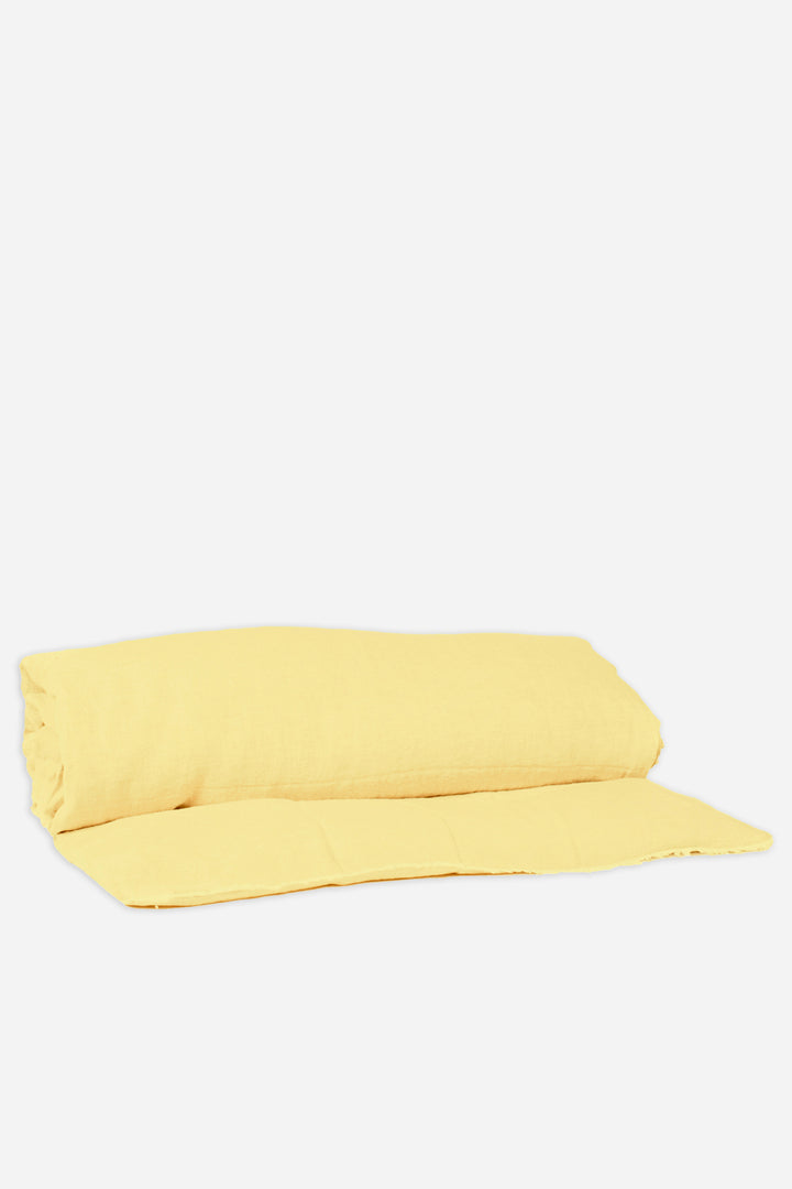 limy linen blend quilt yellow