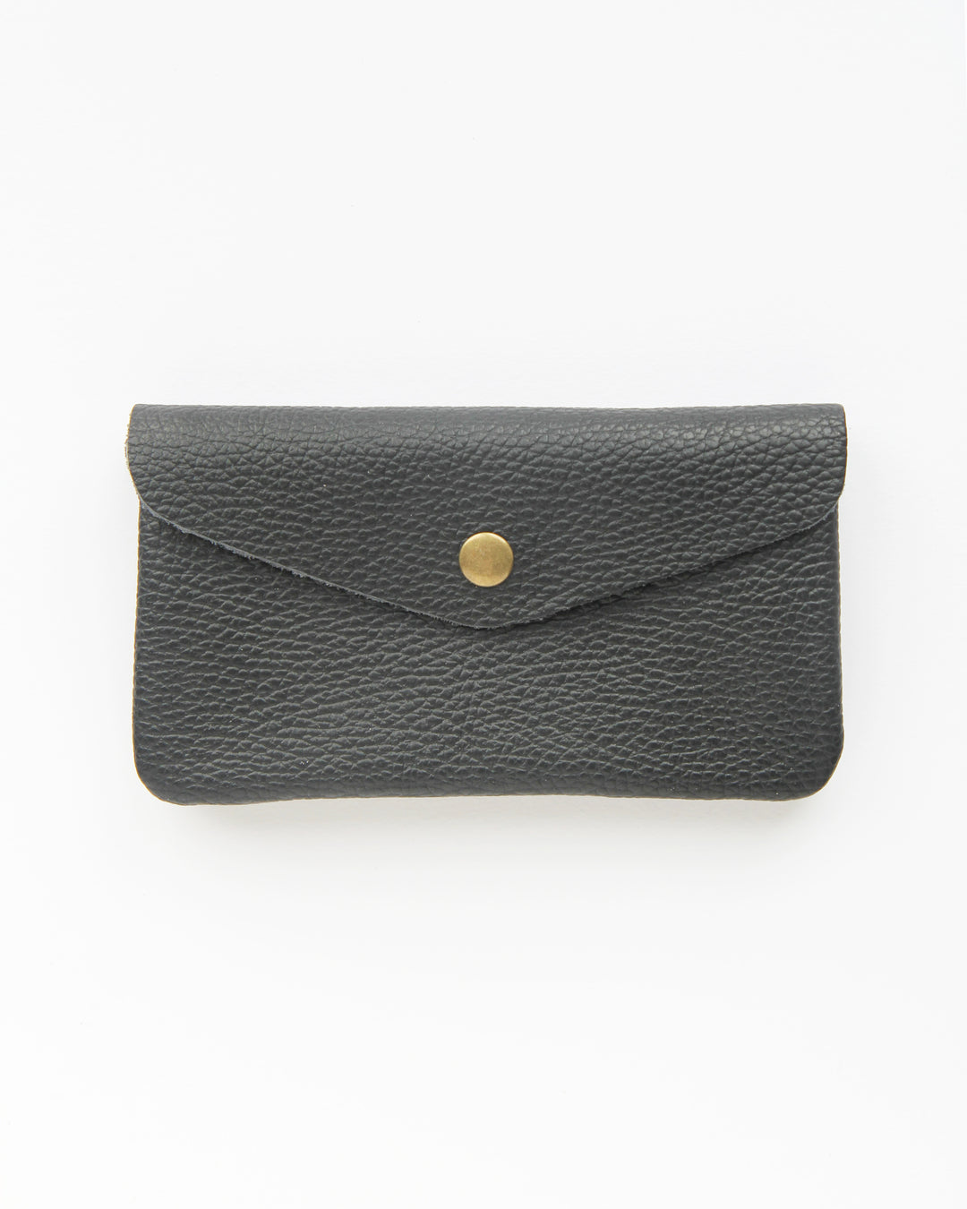 black leather medium sized purse with internal zipped coin pocket