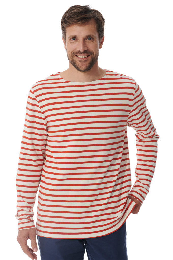 Mousqueton Mario Long Sleeve Breton / Ecru Tuile