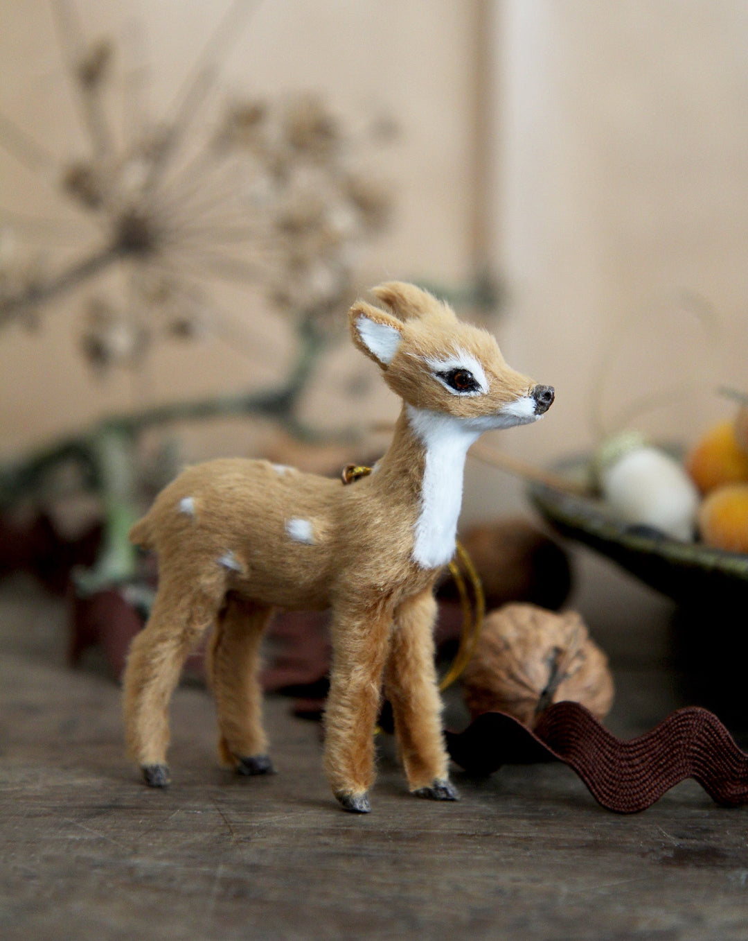 Faux Fur Deer Decoration