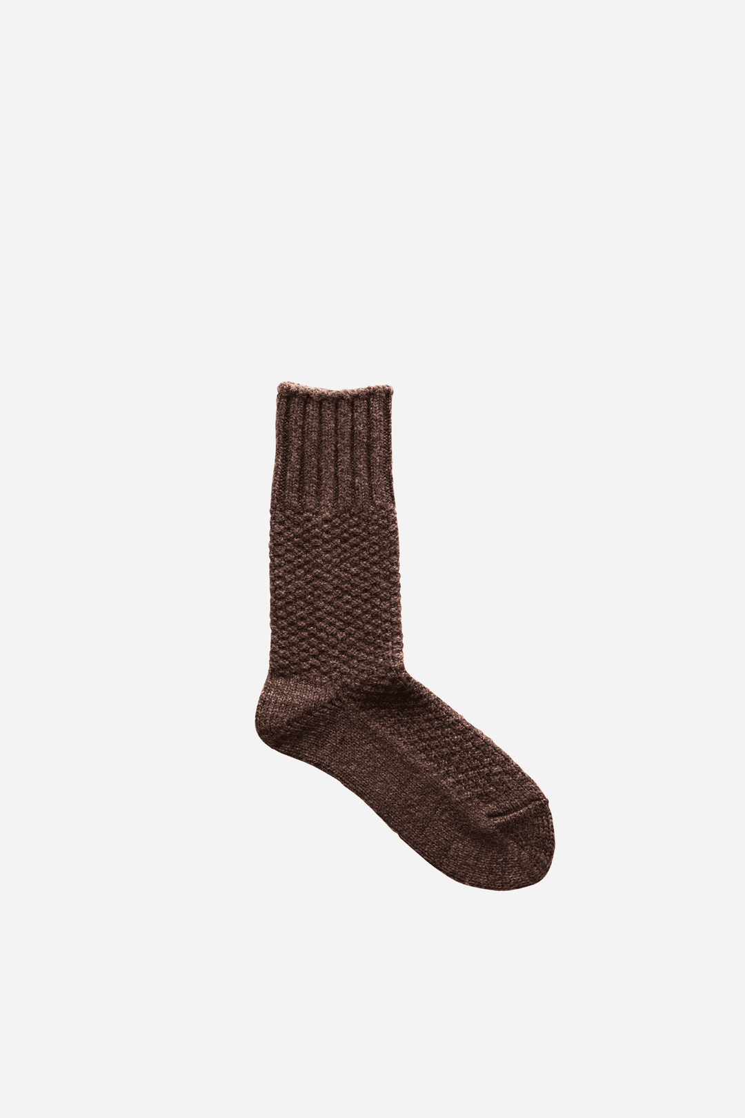Wool Cotton Boots Socks / Mocha Brown