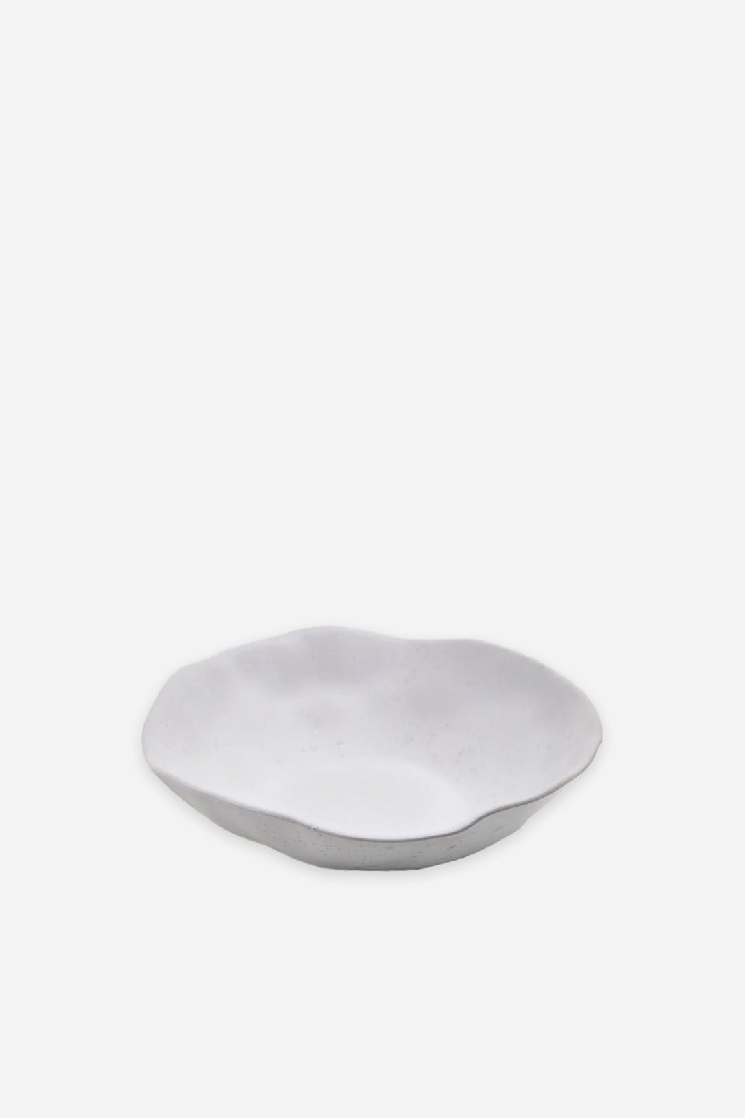 Gray ceramic bowl on a white background