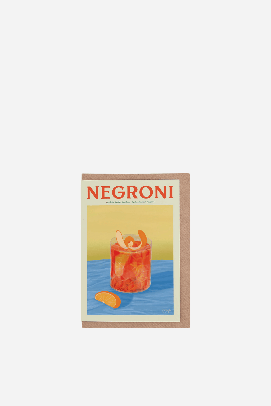 Negroni Greetings Card
