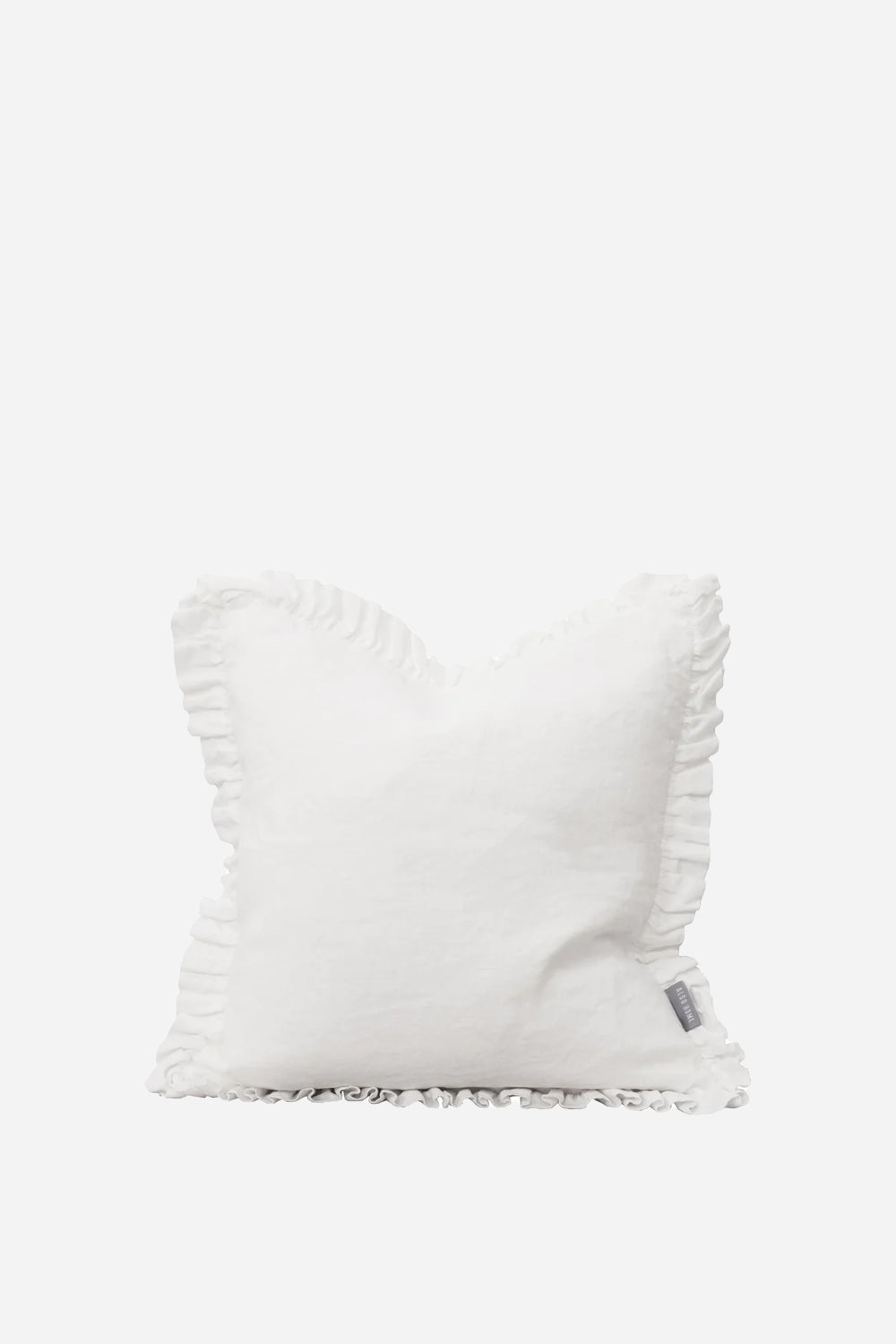 Oli Ruffle Cushion / White / 40x40cm