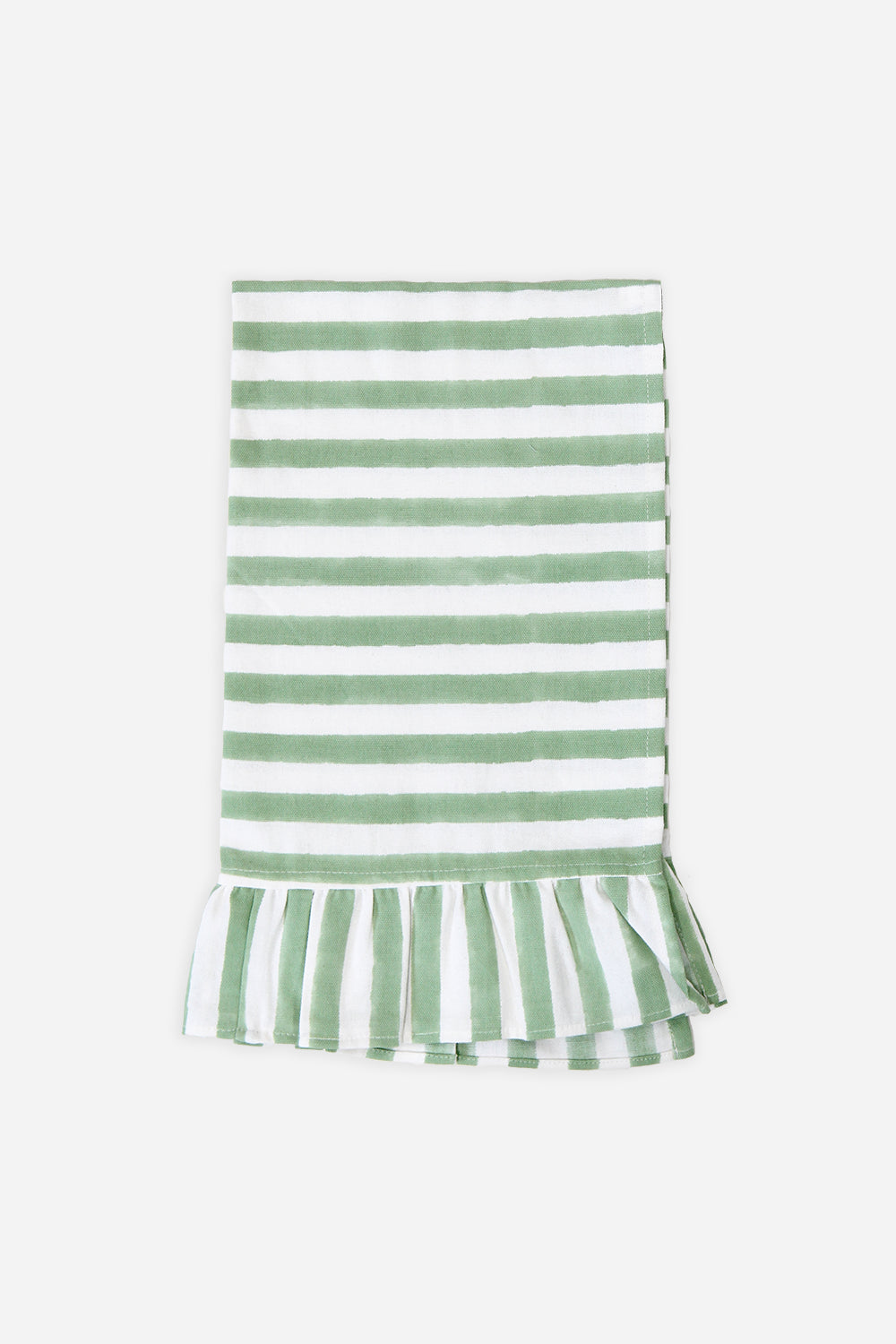 Ruffle Stripe T-Towel / Opaline Green