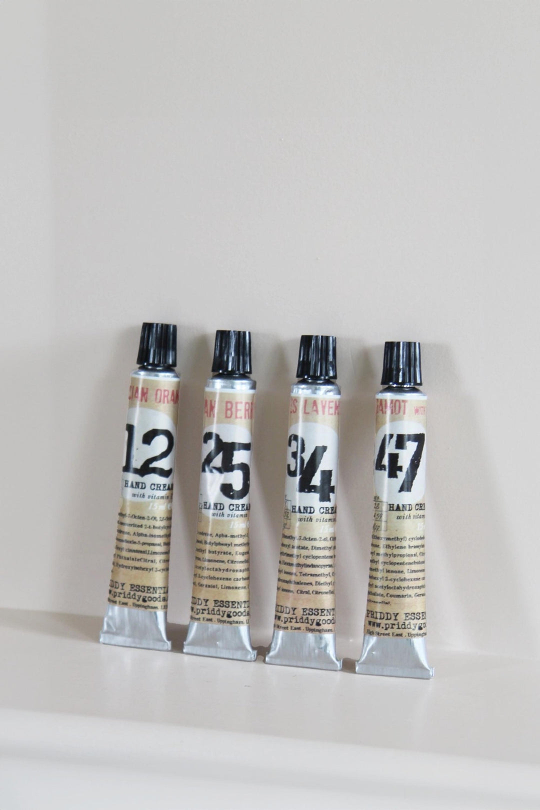 priddy essentials group of unitex hand creams 15ml