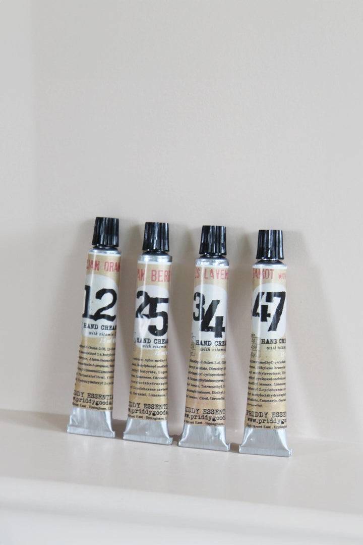 priddy essentials group of unitex hand creams 15ml