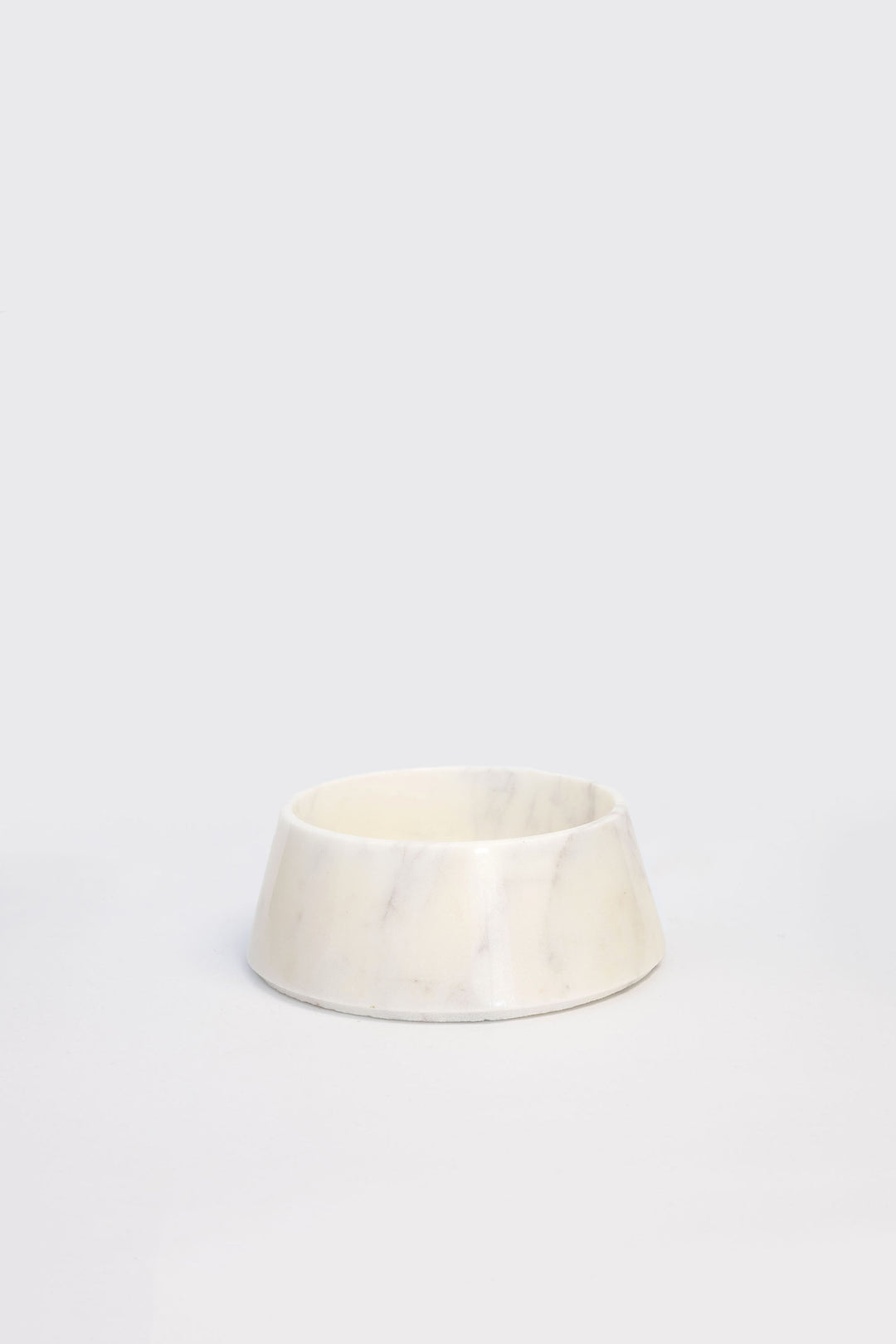 puebco white marble pet bowl