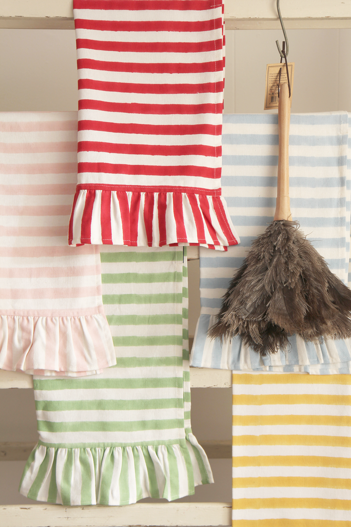 Ruffle Stripe T-Towel / Sky Blue