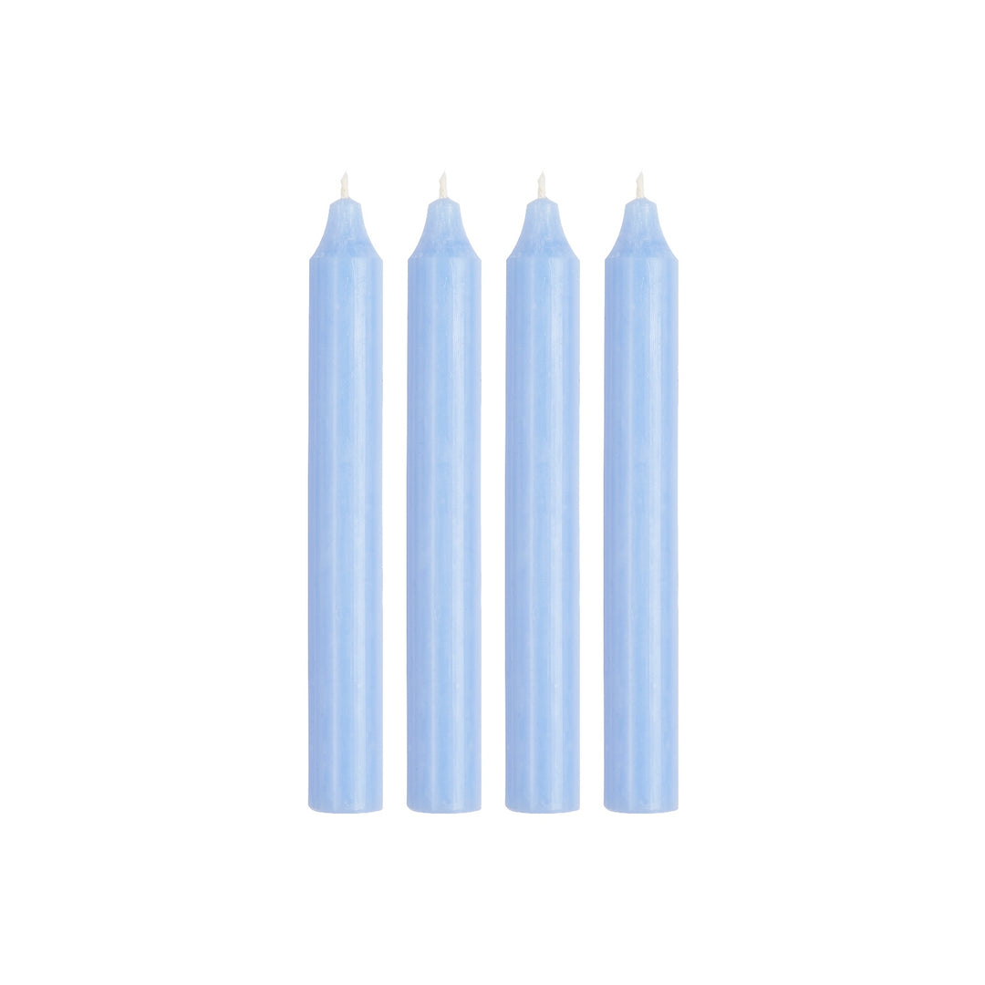 Rustic Dinner Candle Bundle of 4 / Cornflower Blue