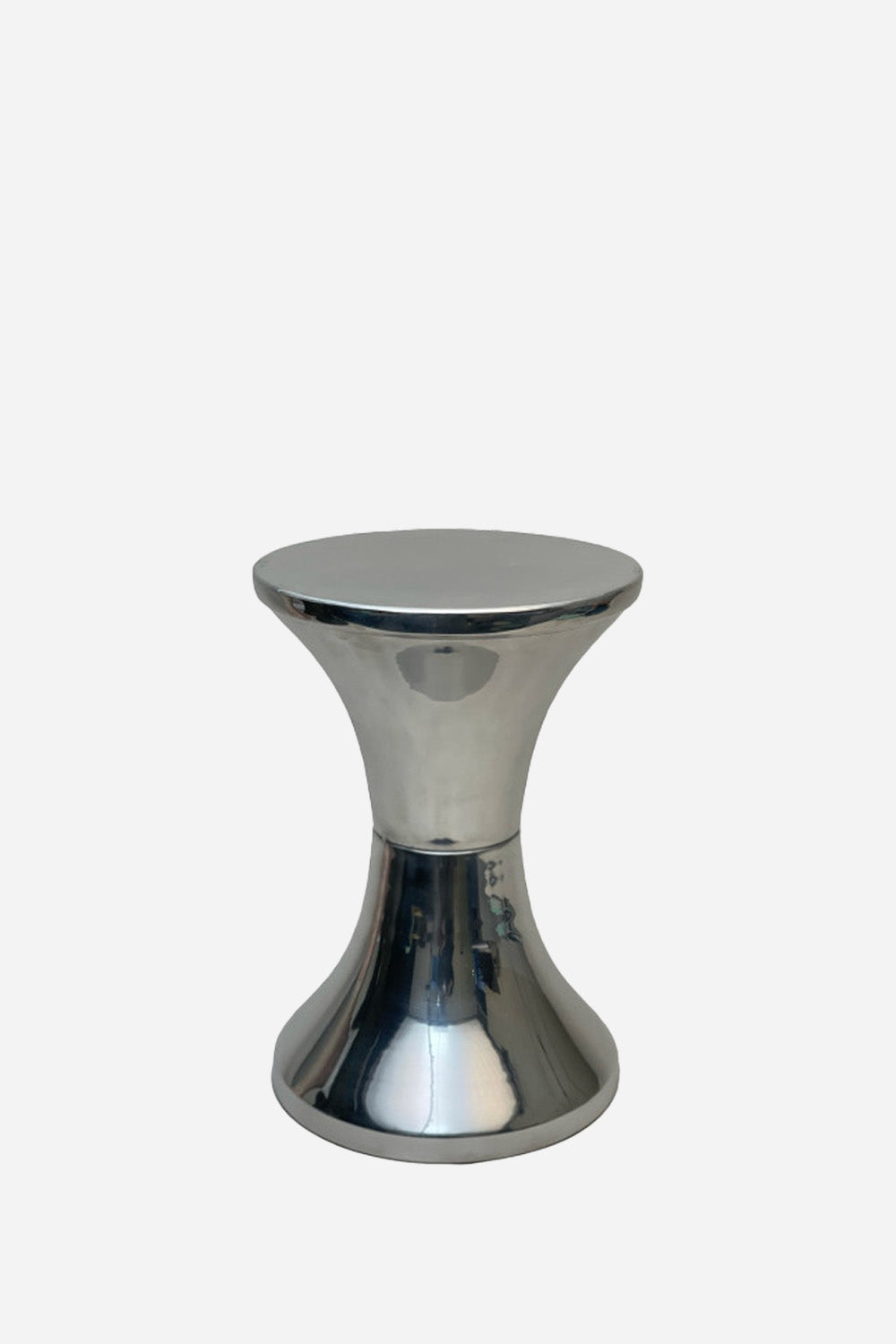 polished silver tam tam stool