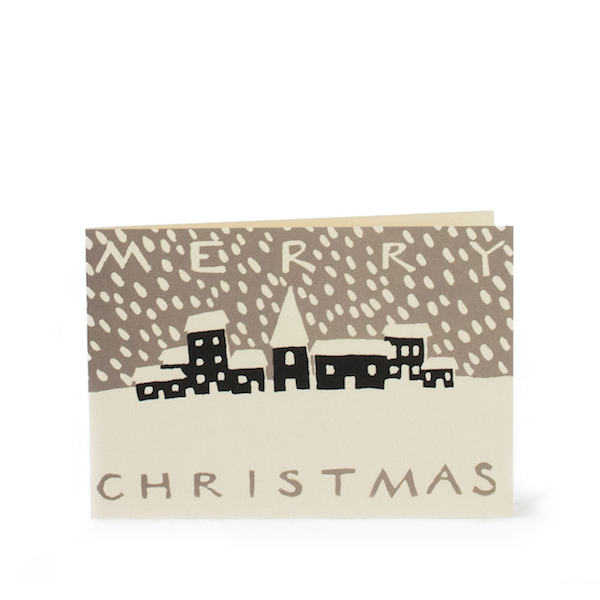 Snowy Town Christmas Cards / Pack 6