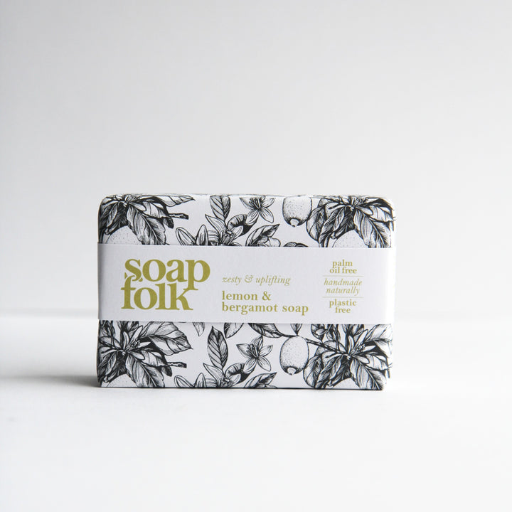 soap folk lemon and bergamot bar of soap