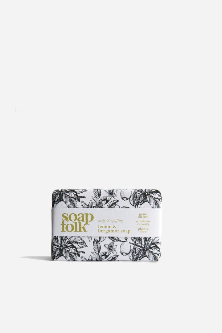 soap folk lemon and bergamot bar of soap