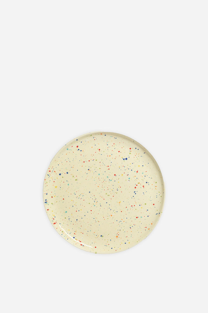 Stoneware Splatter Dinner Plate 27cm / Yellow
