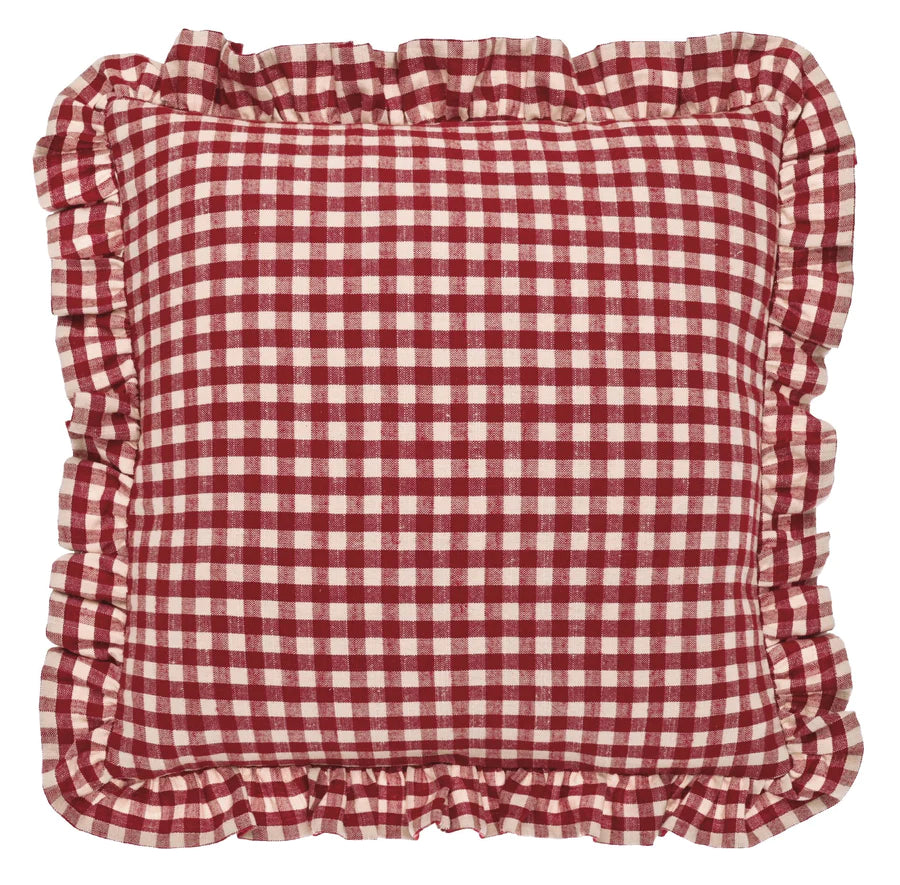 Cushion Square / Gingham Red