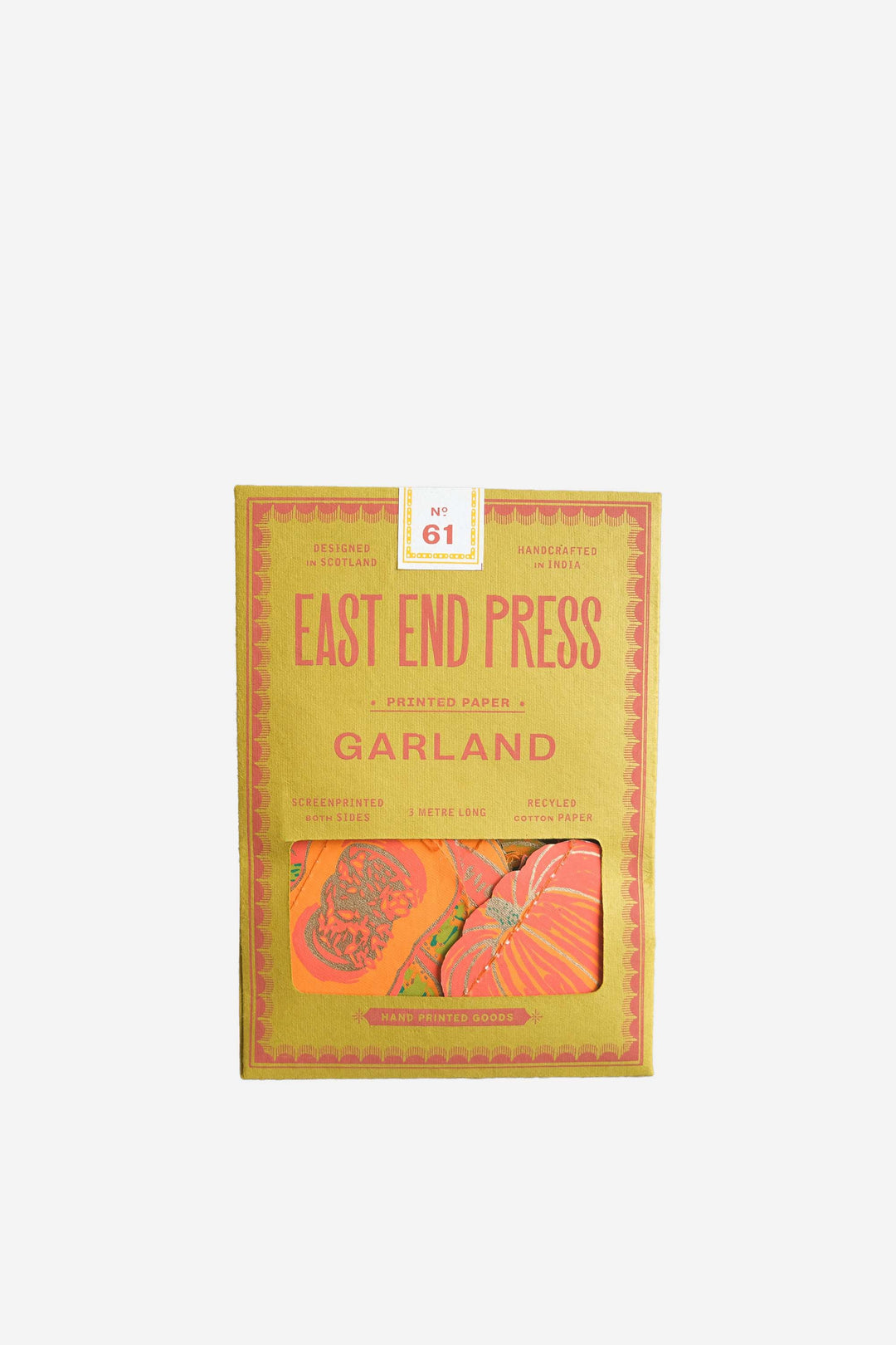 Pack of East End Press Garland printed paper with pumpkins on a white background