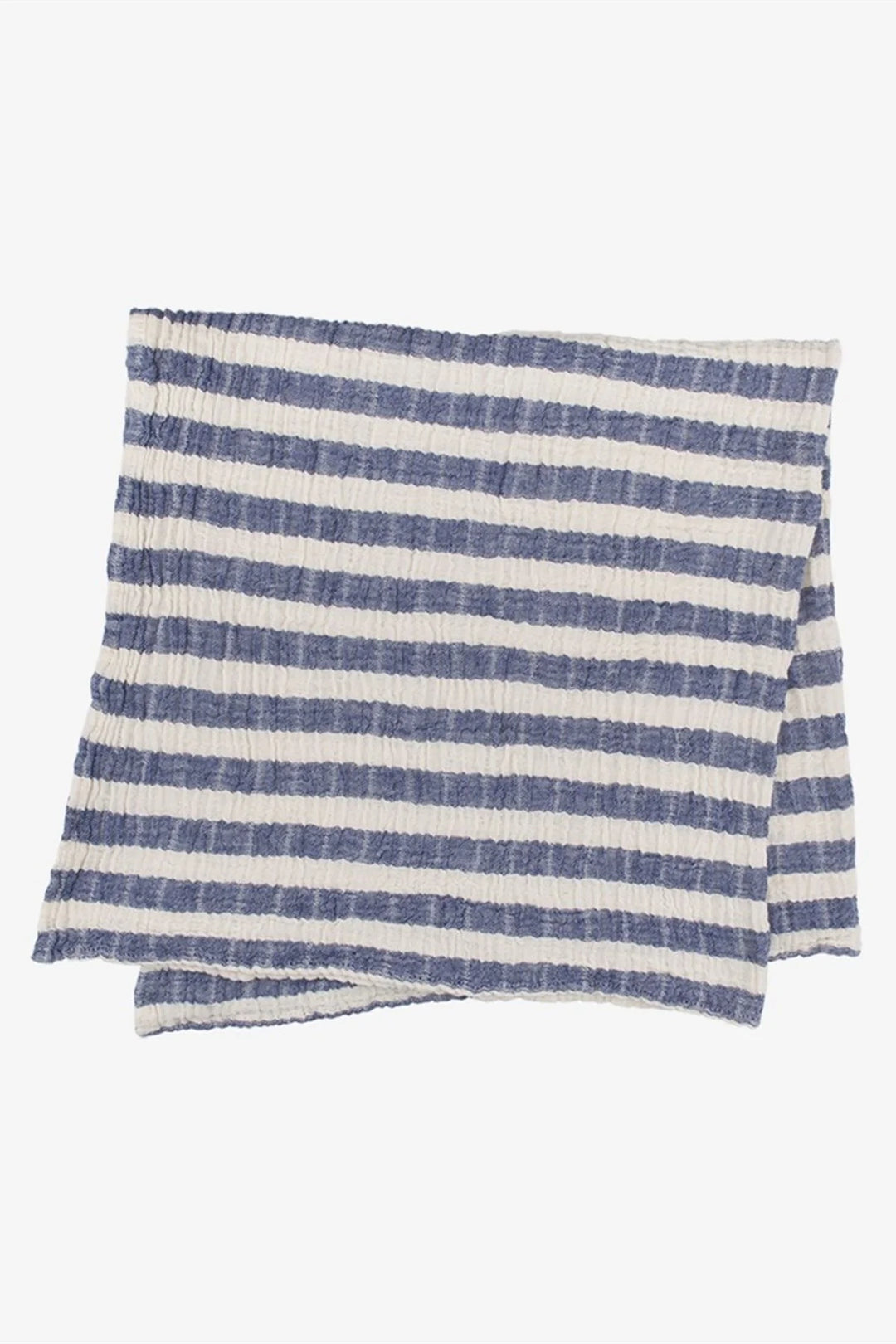 Muslin Baby Shawl / Navy Stripe