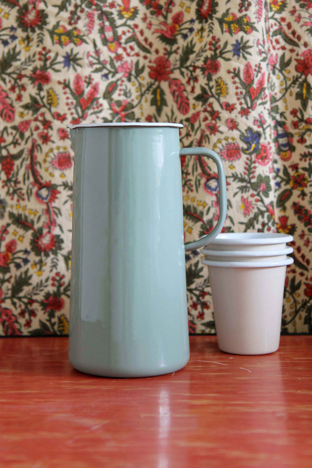 falcon enamelware tarragon green jug