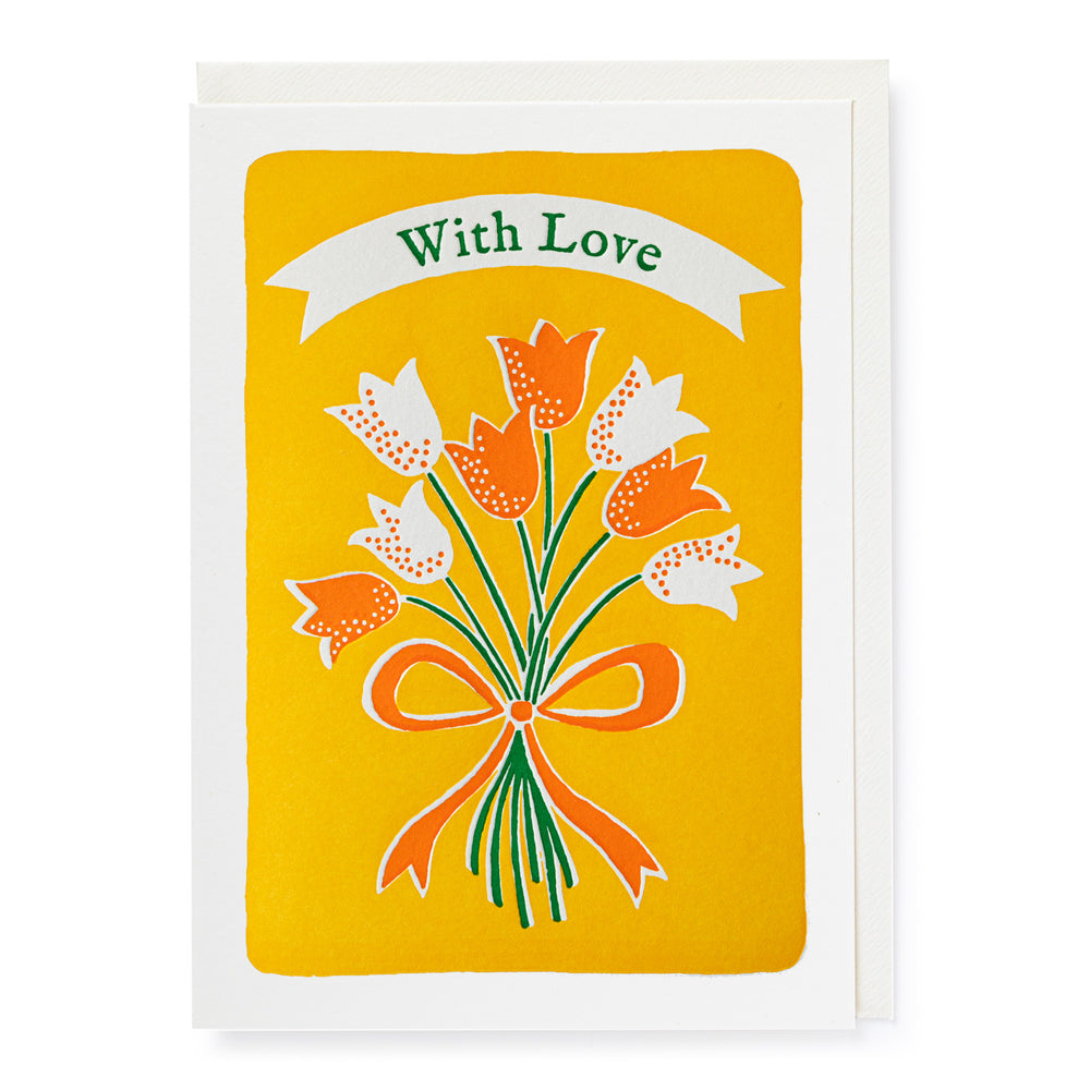 tulips with love card