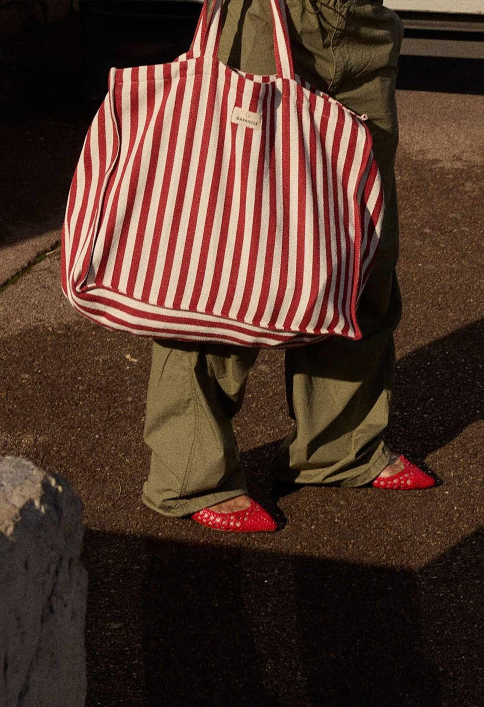 Weekend Bag / Red Stipes
