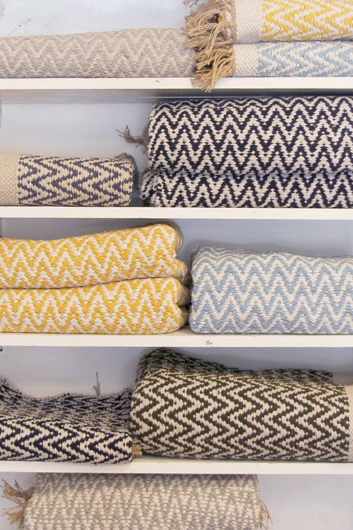 Cotton and Jute Zigzag Rugs