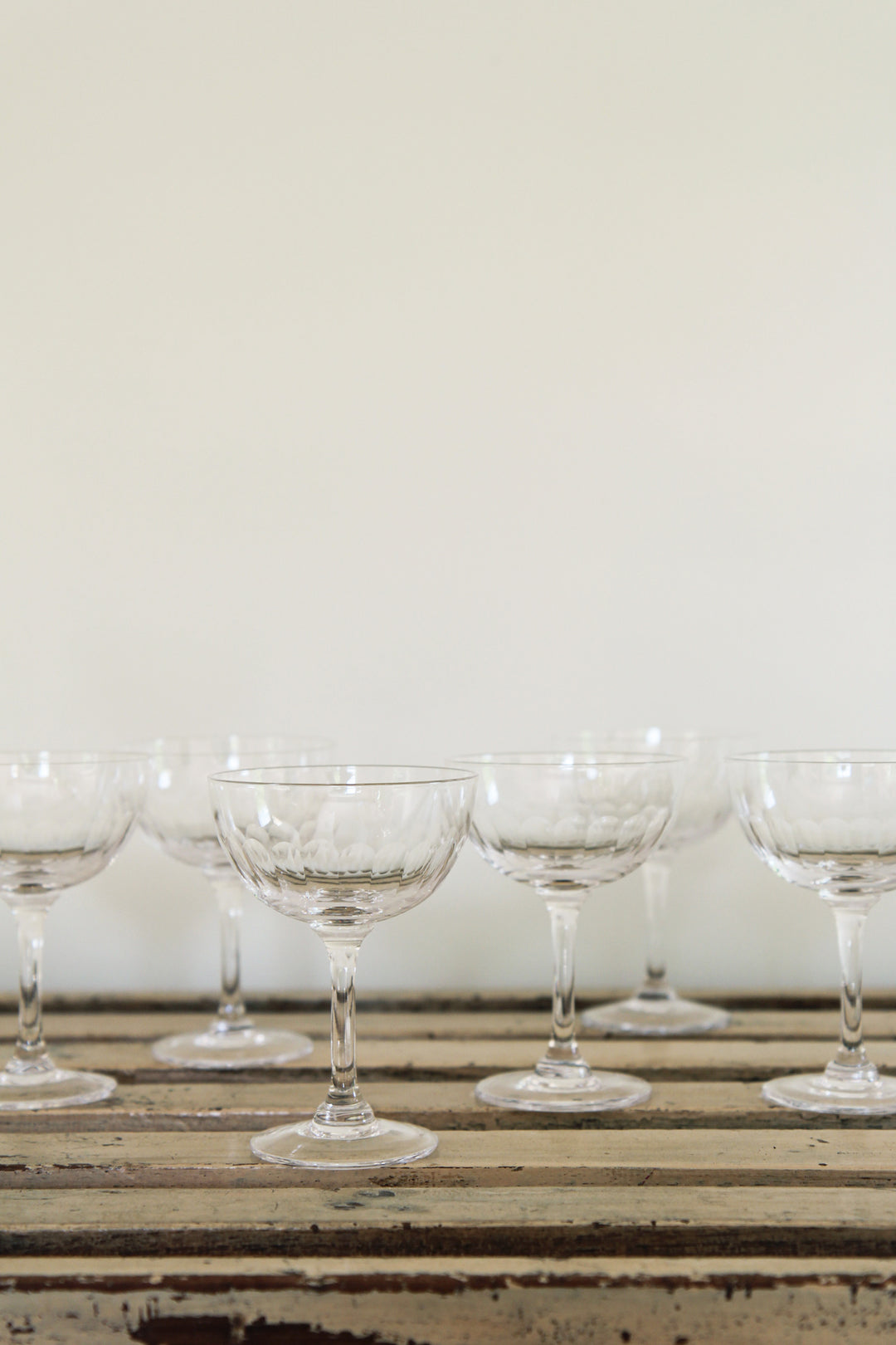 Set of 6 Champagne Saucers / Lens - Domestic Science Home