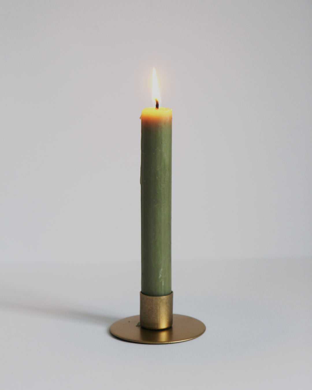 Brass Coloured Dinner Candle Holder