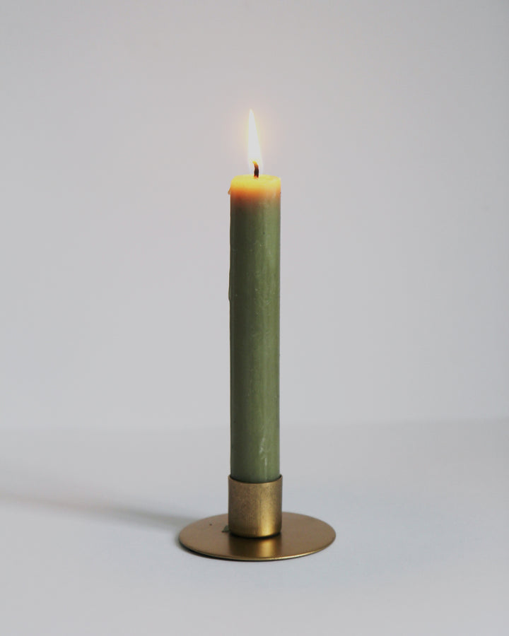 Brass Coloured Dinner Candle Holder