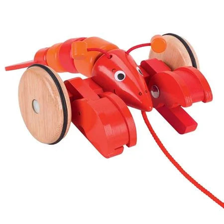 Goki Pull Along Wooden Lobster