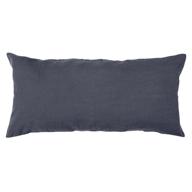 Linen Bolster Cushion / Denim Domestic Science Home