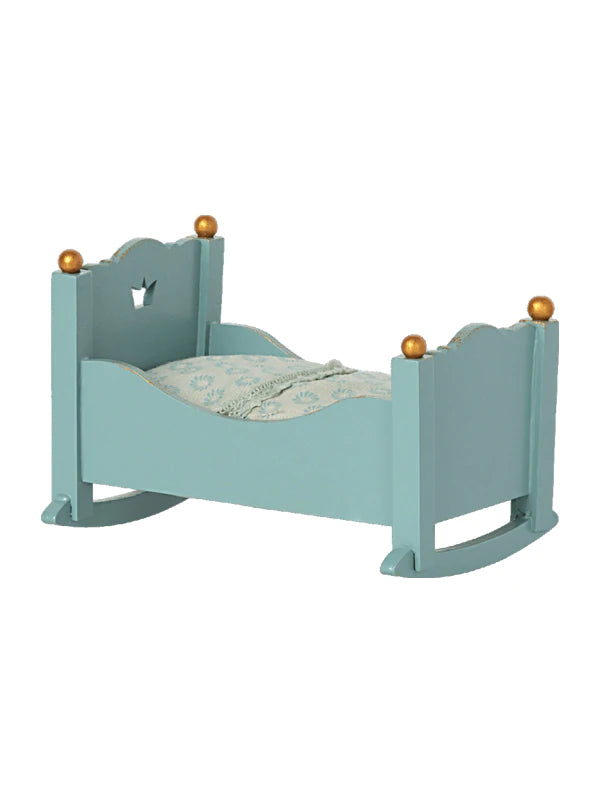 Maileg Blue Cradle - Baby Mouse