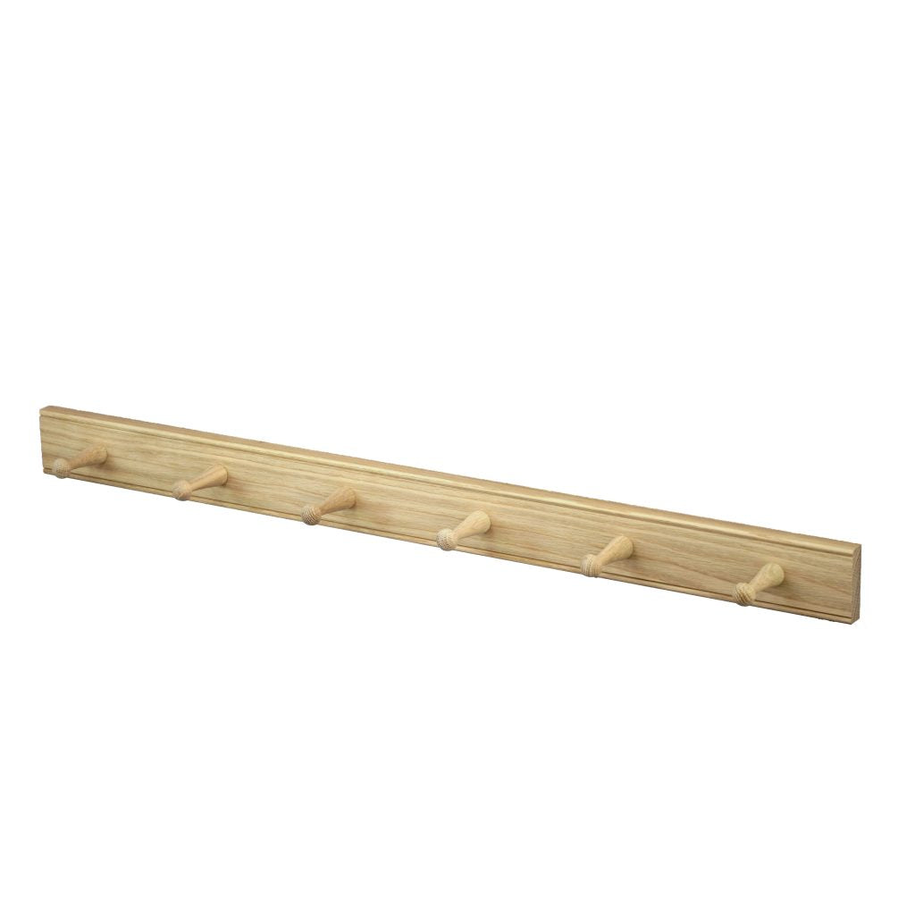 Oak Shaker Peg Rail / 6 Peg