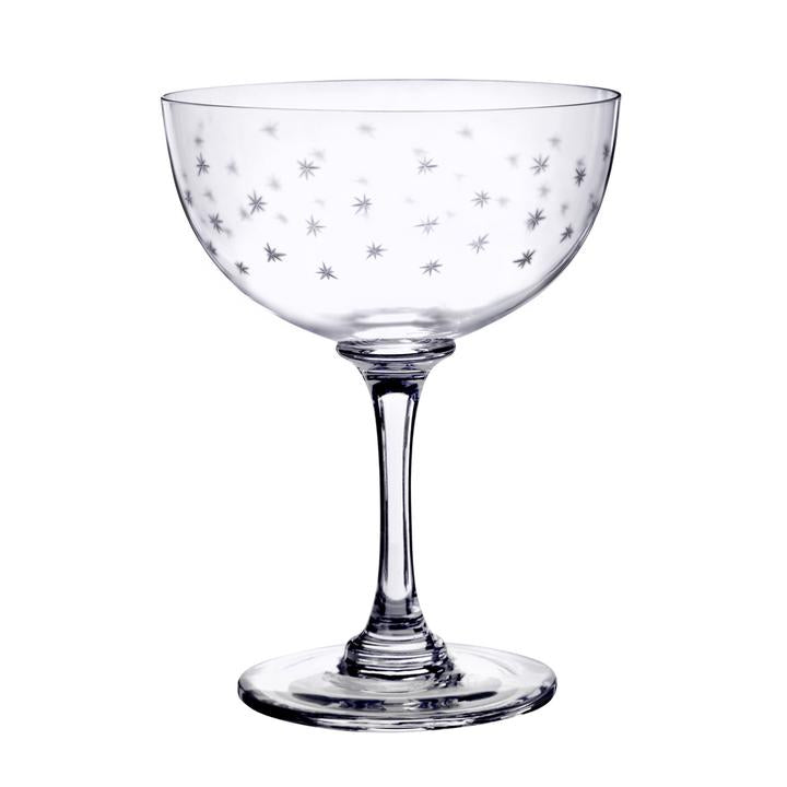 Set of 6 Champagne Saucers / Stars - Domestic Science Home