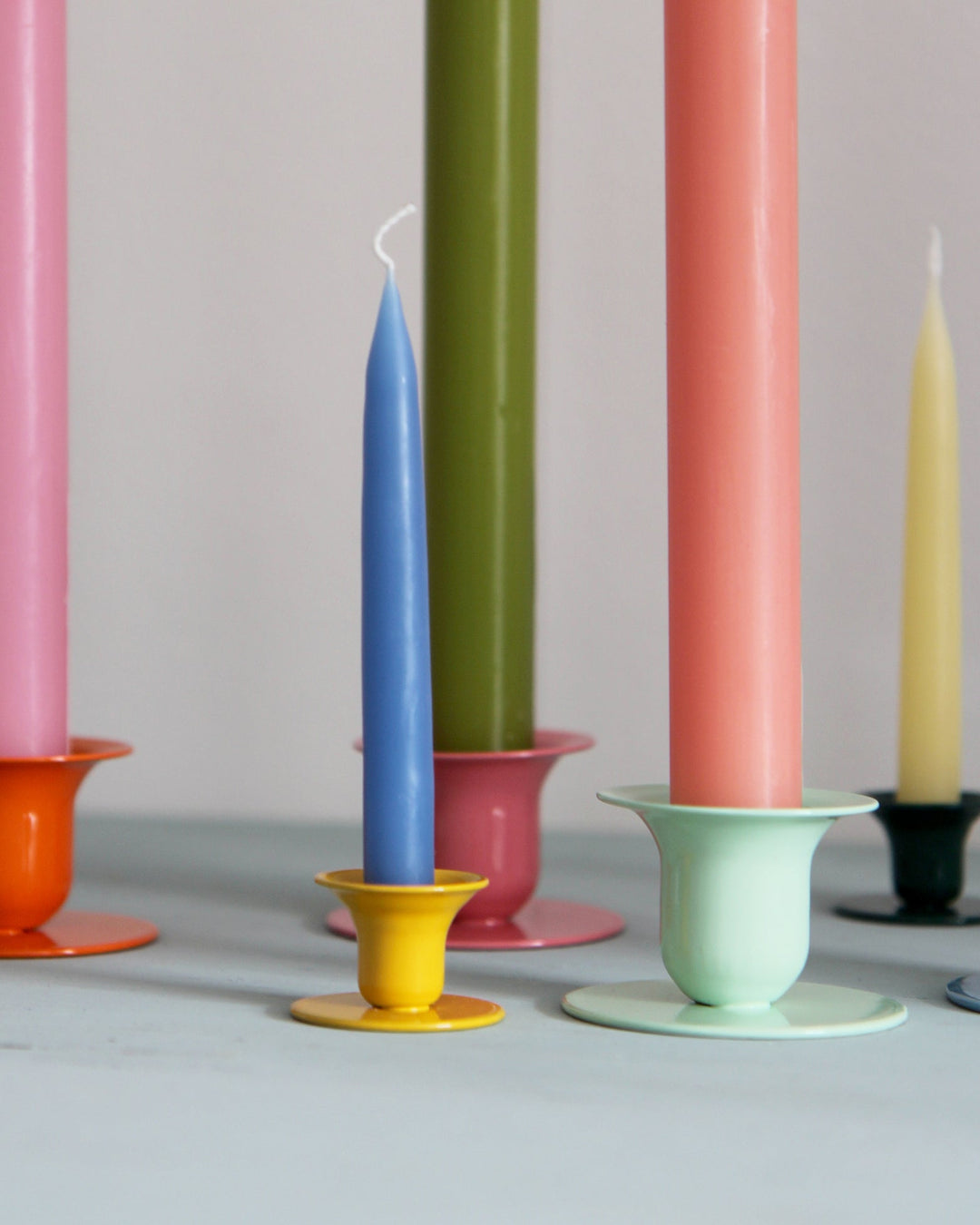 kunstindustrien hand-dipped colourful dinner candle pairs