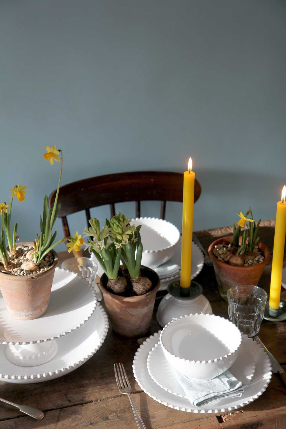 christmas tableware at domestic science home