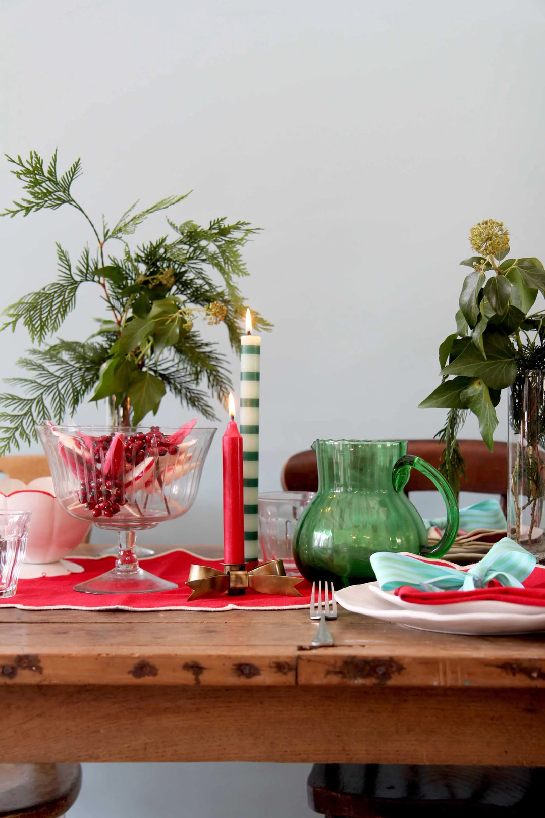 christmas tableware at domestic science home