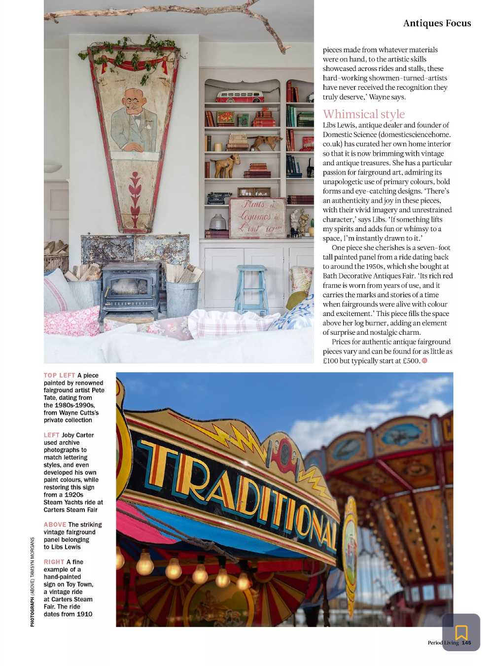 libs home feature in period living fairground style