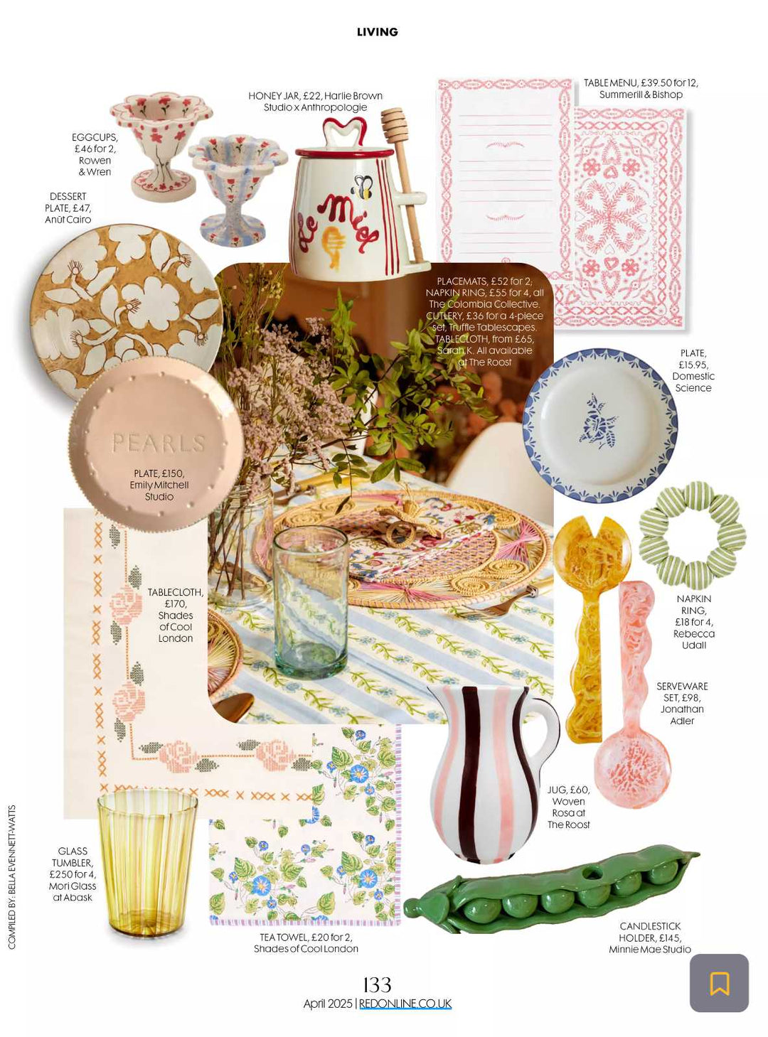 marion flower plate in red magazine spring tableware feature