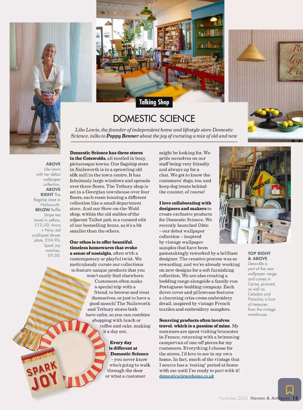 domestic science press shop brand feature