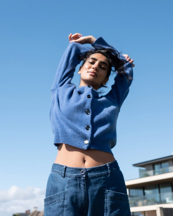 Eva Classic Cardi / Med. Blue - Domestic Science Home