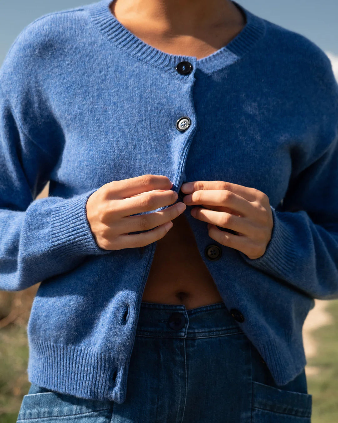 Eva Classic Cardi / Med. Blue - Domestic Science Home