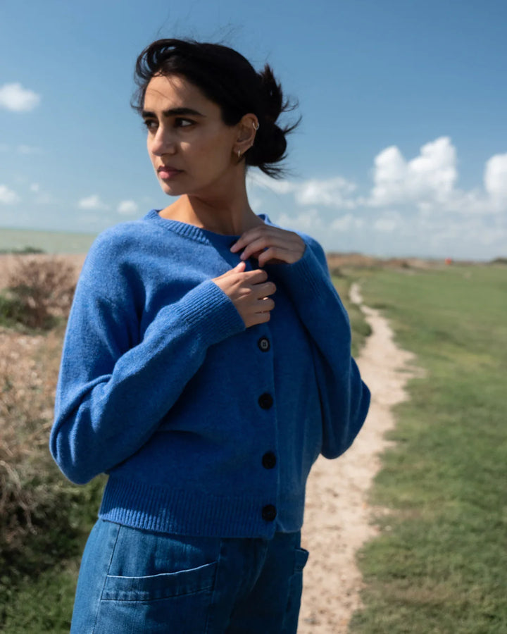 Eva Classic Cardi / Med. Blue - Domestic Science Home