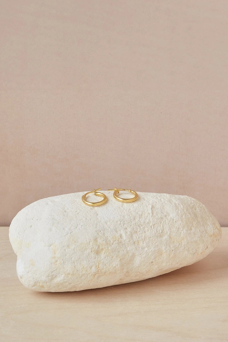 10mm Hoop Earrings - Gold Plated