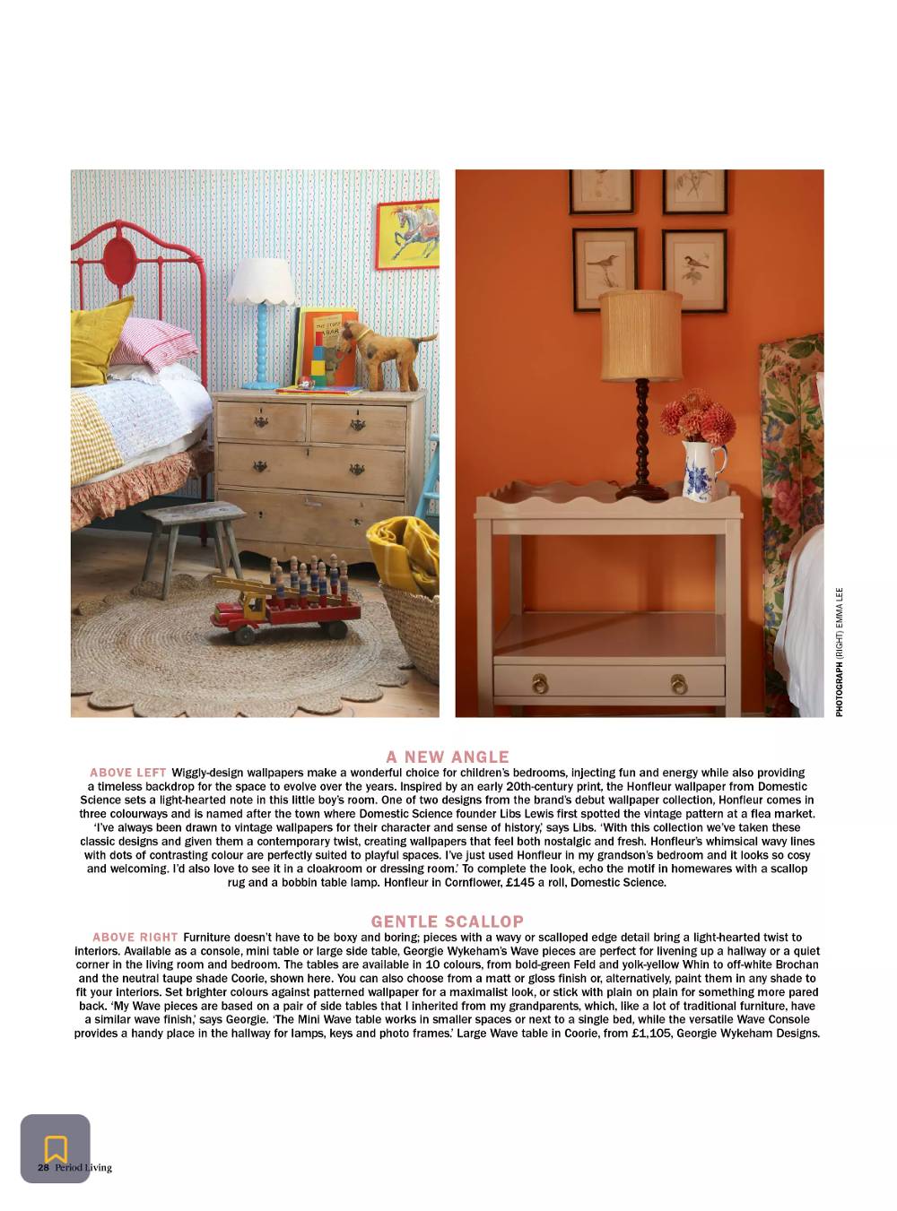 domestic science honfleur wallpaper in period living mag