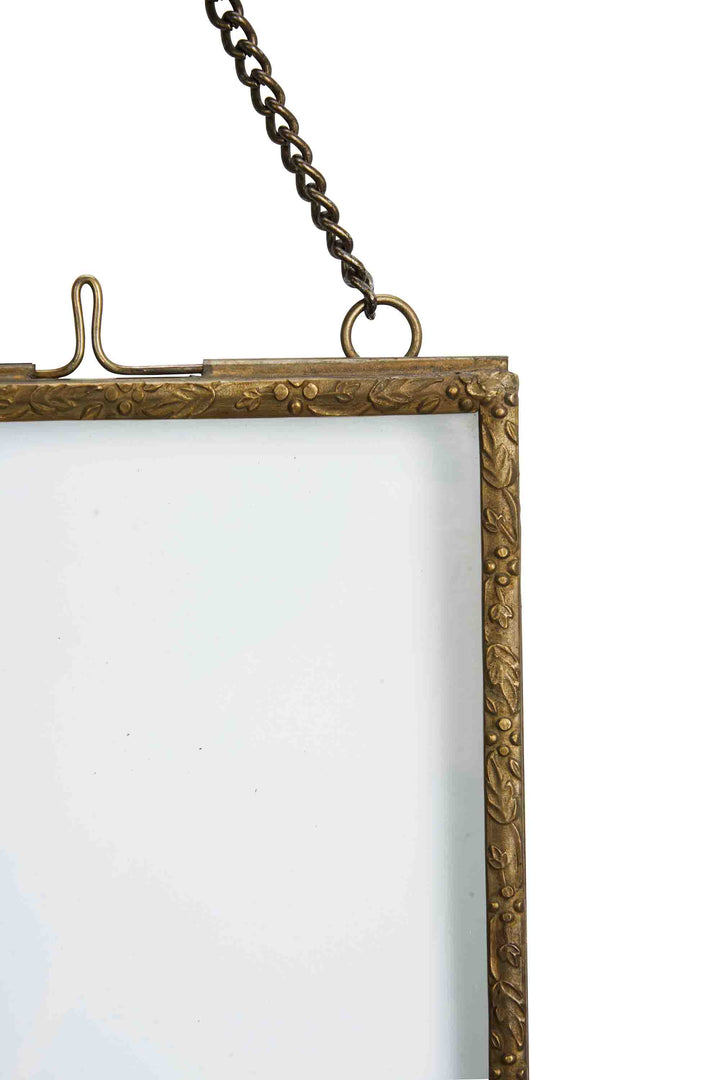 Antique Brass Hanging Photo Frame / 13x18cm