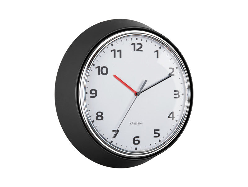Modern Wall Clock / Retro Black
